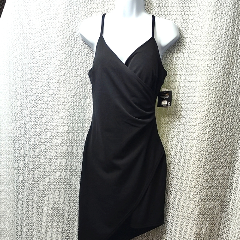Planet Gold Black and White Sheath Mini Dress